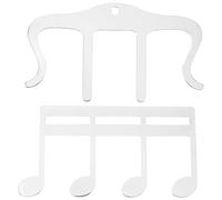 ULDIGI Lot de 2 Pinces à Partition Musicale en Métal Argenté Clip M Solide et Clip à Motifs Ajourés Accessoires Pratiques pour Pupitre à Partitions Livres de Musique