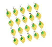 ULDIGI Lot de 20 Breloques Citron en Résine Jaune pour Bijoux, Pendentifs Fruits DIY Faciles à Utiliser, pour L'été Vacances Création de Bracelets