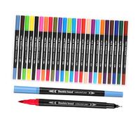 ULDIGI Lot De 24 Marqueurs Pour Dessin Aquarelle Scrapbooking Coloriage Peinture À L'Eau À Base D'Eau Et Multicolores Pour Vœux Graffitis Multifonctions Pinceaux Notes