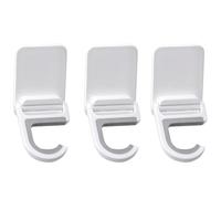 ULDIGI Lot de 3 Crochets Adhésifs Muraux pour Balai sans Perçage Support Auto-Adhésif Blanc Porte-Serpillière Étanche et Robuste Cuisine et Salle de Bain Rangement Mural Pratique