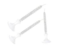 ULDIGI Lot de 3 Lampes à Huile en Verre Transparent Vintage Lampes à Pétrole pour Usage Intérieur Décorative pour Dîner Romantique et Ambiance Cosy Verre Conique