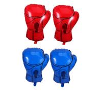 ULDIGI Lot de 4 Ballons Moufles de Boxe Rouge et Bleu Décoration Anniversaire Garçon Thème Boxe et Catch Kit Ballons D’Anniversaire Homme Accessoires Fête Faciles à Gonfler et