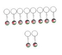 ULDIGI Lot De 5 Porte-clés En Métal Avec Drapeau De La Palestine Décoration Patriotique Pendentif À Suspendre Pour À 2 Pièces X 5