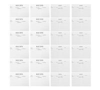 ULDIGI Lot de 50 Cartes de Recette Blanches en Papier, Simple et Élégant, pour Enregistrer et Organiser Vos Recettes Lors de Mariages et Fêtes Prénuptiales