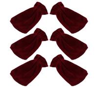 ULDIGI Lot de 6 Housses de Pédales de Piano en Velours Rouge Couvre-Pédales pour Piano Droit à Queue et Numérique Protections Anti-Poussière et Confortables Adaptées aux Accessoires