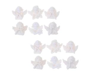 ULDIGI Lot de 60 Breloques en Résine Blanches D'ange pour Décoration de Coque de Téléphone, Accessoires DIY Artisanaux, Ornement de Charme Soi-même, Création Bijoux et Bricolage