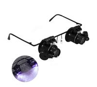 ULDIGI Loupe Bijoutier 20X avec LED Double Œil Ajustable Outil de Réparation de Montres Inspection de Bijoux Timbres et Pièces 1 Pièce