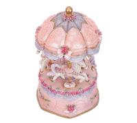 ULDIGI manège Musical pour Filles manège tournant avec des lumières décor Musical pour Table de Vacances Figurine Musicale Cheval Vintage Purple