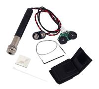 ULDIGI Micro Piézo Actif Endpin pour Guitare Folk Acoustique avec Prise Jack, Contrôle Volume et Tonalité, Capteur de Préamplification Intégré, Accessoire Guitare Acoustique, Noir