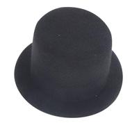 ULDIGI Mini Chapeau Haut-de-Forme 9 CM en Laine Polaire Noire Accessoire Miniature pour Poupées Décoration Artisanale DIY Modèle de Chapeau Formel pour Projets Créatifs de Noël