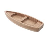 ULDIGI Modèle De Bateau en Petite De Fête Pagaie Nautique Miniature Vintage Mini Bateau Barque Inachevée Canoë Naturel Construction Décoration DIY Modèle De