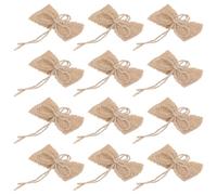 ULDIGI Nœuds rustiques en lin 12pcs pour décoration Noël et projets artisanaux fête
