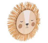 ULDIGI Ornement Mural Tête De Lion Raffia Unique Décoration Murale Rotin pour Chambre Bureau Et Élégance Naturelle Et Artisanale