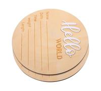 ULDIGI Panneau Rond D'annonce De Naissance Bébé En Bois, Lot De 2, Accessoire Photo -né, Prénom Personnalisable, Décoration Hôpital Bébé, Usage Naissance Et Baby Shower