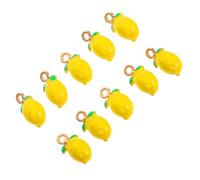 ULDIGI Pendentif Citron 3d 10 Pièces 1.9 Cm Breloques Fruits Pour Création Bijoux Diy Porte-clés Accessoires Résistants Et Élégants