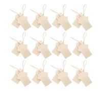ULDIGI Petites Maisons en Bois à Peindre 50 Pièces Décorations en Bois Beige Solides et Solide pour Loisirs Créatifs pour Chambres et Études