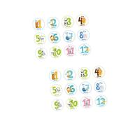 ULDIGI Pièces Décor D'autocollant De Bébé Autocollant Du Mois Décor De Décalque De Bébé Autocollant Pour Bébé Autocollants Photo Animaux Stickers Bébé Stickers Jalon Animal Stickers