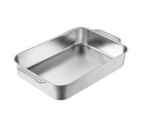 ULDIGI Plaque à Biscuits en Acier Inoxydable Rectangulaire Surface Antiadhésive et Distribution Uniforme Chaleur pour Cuisson et Grillade