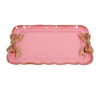 ULDIGI Plateau Décoratif en Résine Orange-Rose, Plat De Fruits Multifonction, Décoration De Table, Rangement Bijoux, Service Dessert Et Goûter, Accessoire Maison Élégant