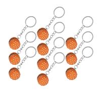 ULDIGI Porte-clés Hamburger Miniatures en Résine, Lot de 10 Pièces, Design Cartoon Mignon, Accessoires pour Clés et Paquet, Breloques Légères et Décoratives