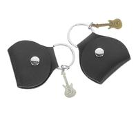 ULDIGI Porte-Médiators en Cuir Noir et Argenté Porte-Clés Étui de Rangement Compact pour Médiators de Guitare Support Multifonctionnel Pendentifs en Cuivre Accessoire Pratique pour