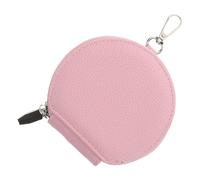 ULDIGI Porte-Monnaie avec Fermeture Éclair Lisse Compact en PU Rond Petit Paquet à Main Chic et Adorable pour Pièces et Clés pour Femmes et Adolescentes