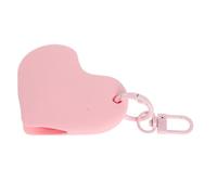 ULDIGI Porte-rouge à Lèvres Rose Porte-clés en Silicone Porte-clés à Lèvres Portable Forme Cœur Léger et Compact et Gloss Bureau et Matins Pressés