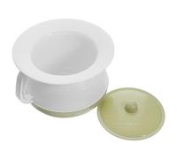 ULDIGI Pot de Chambre Compact et Structure Stable en Plastique Blanc Couvercle, Urinoir pour Adulte pour Usage Domestique en Chambre Réutilisable