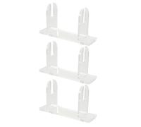 ULDIGI Présentoir Acrylique Transparent pour Éventails Pliants et Ronds, Lot de 3 Pièces Socle Large et Plat, Design à Rainure Centrale pour Décoration de L'espace de Vie