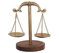 ULDIGI Présentoir Bijou Vintage Fer Forgé Statue Balance Justice Décorative Support Multifonction pour Bijoux Plateau Organisation pour Bagues Bracelets Montres Centre de Table Élégant