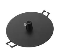 ULDIGI Rosace de plafond ronde plate en métal noir pour suspensions et lustres, compatibilité universelle, montage invisible, pour espaces résidentiels