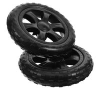 ULDIGI Roues de Remplacement pour Chariot Pliant Lot de 2 en Plastique Noir Antidérapantes Adaptées pour Escalier Grosse Capacité de Charge pour Caddie