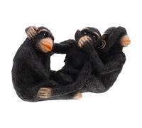 ULDIGI Sculpture Singe Résine Trois Singes Décoratif Résistant pour Bureau Salon Maison Figurine Animale Créative Voir Entendre Parler