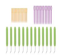 ULDIGI Set de Crochets et Aiguilles de Tricot Ergonomiques pour Débutants Vertes avec Crochets pour Métier à Tisser et Aiguilles Plastiques Grands Yeux Kit Polyvalent pour Tricot