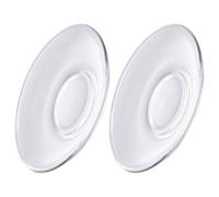 ULDIGI Soucoupe à Thé en Verre Transparent Ronde 2 Pièces Réutilisable
