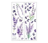 ULDIGI Sticker Mural Lavande Autocollant Décoratif DIY Auto-Adhésif Violet pour Chambre et Salon Décor Intérieur Floral Facile à Poser sur Murs Portes et Fenêtres sans Trace Après