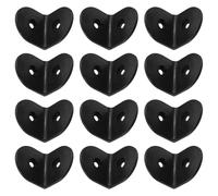 ULDIGI Support de Connecteur en Nylon Noir pour Cloisons de Toilettes, Équerres en L Plastiques Robustes, Facile à Installer, Pack de 12 Pièces pour Espaces Publics et Commerciaux