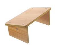 ULDIGI Tabouret Repose-Pieds en Bois Massif pour Bureau et Maison, Améliore la Posture Support Confortable, Petit Marchepied en Bois Naturel Couleur Kaki