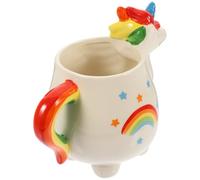ULDIGI Tasse Licorne en Céramique 450ml pour Bureau et Thé | Forme Mignonne, Bord Lisse et Glaçure Douce, pour Jus, Glace, Usage Quotidien