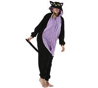 ULEEMARK Adulte Femme Anime Animal Cosplay Halloween Costume Homme Combinaison Pyjama Outfit Nuit Vetements Onesie Soiree de Deguisements Unisexe Chat XL