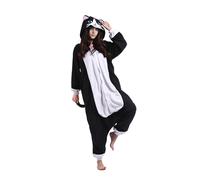ULEEMARK Chat Unisexe Anime Kigurumi Adulte Pyjama Femme Onesie Adulte Ado Hivers Couple Halloween Costume Carnaval Combinaison Vêtements De Nuit L