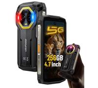 Ulefone 5G Armor Mini 20 Pro, 4.7 Écran HD+ Telephone Portable Incassable 16Go+256Go, Android 14, 64MP Nocturne Vision 6200mAh 33W Dual SIM/NFC/GPS/IP69K Téléphone Étanche
