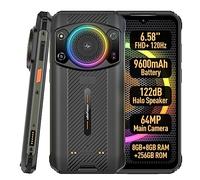 Ulefone ARMOR 21 Android 13 Smartphone Incassable, Infinite Halo, 122dB Haut-Parleur, 9600mAh Batterie, 64MP+24MP Caméra, 16Go+256Go, 6,58" FHD+120Hz, Téléphone Étanche IP68,Port pour 3 Cartes NFC GPS