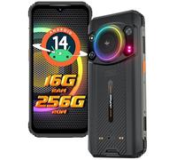 Ulefone Armor 21 Android 15 Outdoor Smartphone 16G+256GB ROM/SD-2048GB Outdoor Handy Ohne vertrag 9.600mAh Akku Display 6.58" Kamera 64MP+24MP+16MP Dual SIM IP68 Smartphone 2025 NFC Schwarz