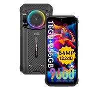 Ulefone Armor 21 Telephone Portable Incassable, 16Go + 256Go 9600mAh Android 15 Téléphone Incassable Infinite Halo, 122dB Haut-Parleur, Caméra 64MP + 24MP, 6.58" FHD+ Smartphone Incassable, NFC-Noir