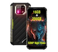 Ulefone Armor 22 16Go+256Go Téléphone Protable Incassable Android 14, 64MP Nocturne Vision Caméra, 6,58" FHD+ 120Hz, 6600mAh(33W), 4G Dual SIM/NFC/GPS/IP69K/Infrared Sensor Téléphone Étanche- Vert