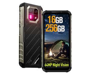 Ulefone Armor 22(256Go) Smartphone Incassable Android 14 avec 64MP Vision Nocturne, 16Go RAM/SD-512Go Telephone Portable Incassable ip68 Antichoc 6600 mAh, 6,58" FHD+ 120Hz Double SIM 4G/NFC/GPS/Noir