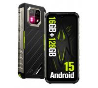 Ulefone Armor 22 Smartphone Incassable Android 15, 16Go RAM+128Go ROM/512Go TF, Écran 6.58" FHD+ 120Hz, Caméra Nocturne 64MP, Batterie 6600mAh 33W, 4G Dual SIM/NFC/IP69K Téléphone Étanche Vert