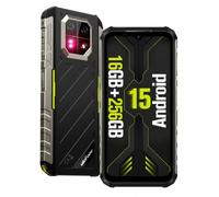 Ulefone Armor 22 Smartphone Incassable Android 15, 16Go RAM+256Go ROM/512Go TF, Écran 6.58" FHD+ 120Hz, Caméra Nocturne 64MP, Batterie 6600mAh 33W, 4G Dual SIM/NFC/IP69K Téléphone Étanche Vert