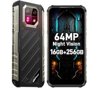 Ulefone Armor 22 Telephone Portable Incassable, 16Go+256Go (TF 512GB) Android 14 Smartphone Incassable, 64MP Nocturne Vision Caméra, 6600mAh Batterie 33W, 6,58" FHD 120Hz, OTG/GPS/NFC/IP68/IP69K-Noir
